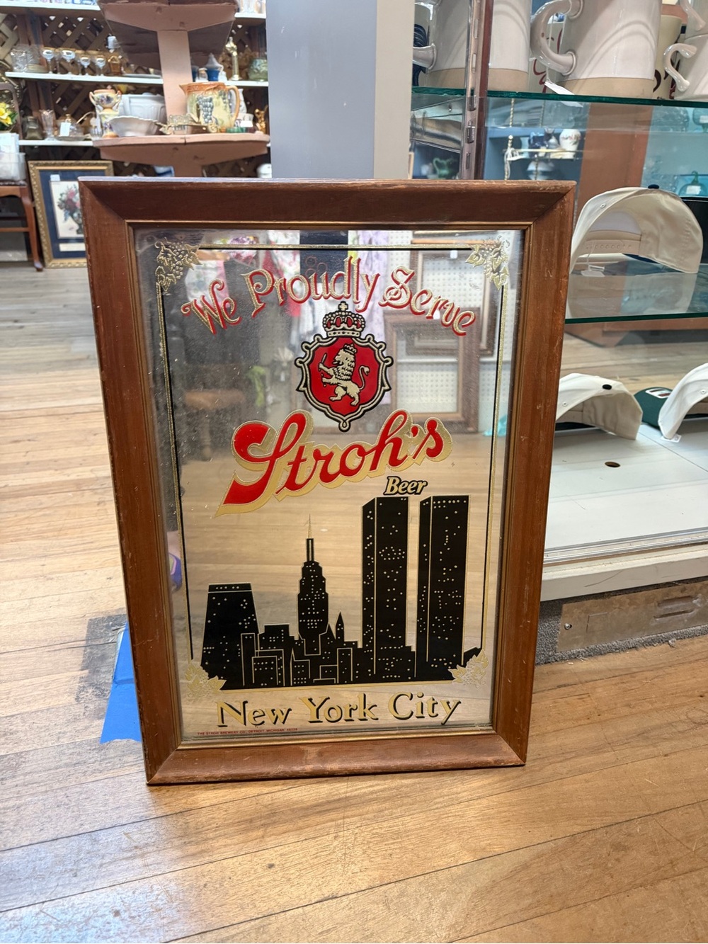 Stroh's Beer New York City Vintage Mirror Sign - Rare